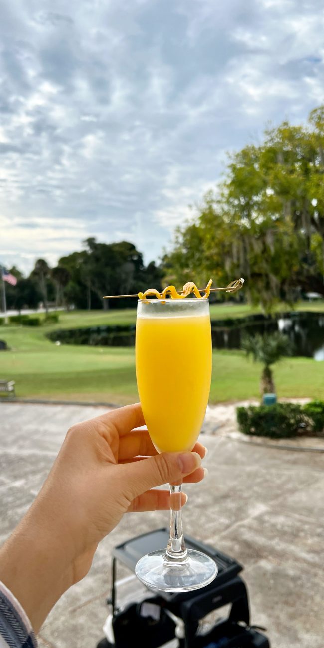 Sunday Brunch in Titusville with mimosas and traditional brunch items